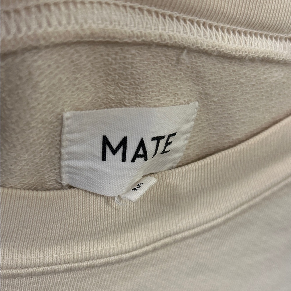 MATE the Label Cream Sweatshirt with Yellow Graphic - Picture 2 of 3